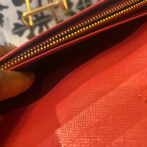 Prada Pink Ribbon Saffiano Leather Bi-fold Wallet - Picture 9 of 9